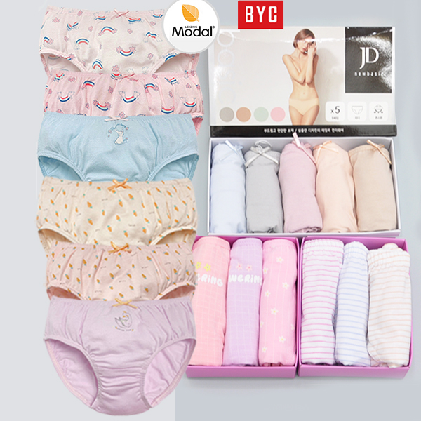 초등여아팬티 모달 주니어 순면 아동 속옷 중학생 팬티 삼각 삐삐롱 (0201) 제품 이미지