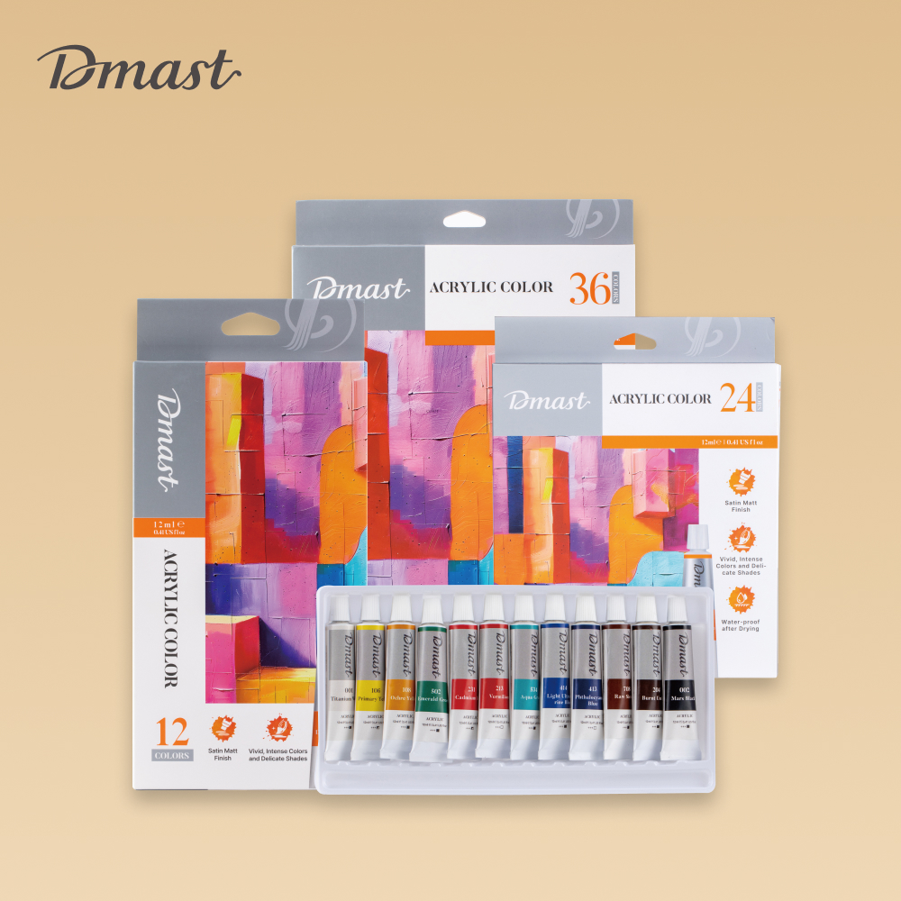 디마스트 전문가용 아크릴 물감 36색 세트 12ml