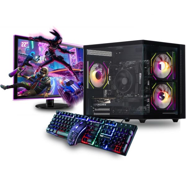 베노 스콜프 게이밍 PC 번들 인텔 코어 i7 2세대 NVIDIA 지포스 RTX 3050 6GB 그래픽 카드 16GB DDR3 RAM 512GB SSD 1TB HDD WiFi... 