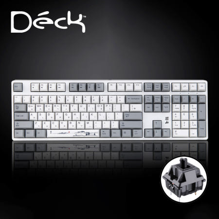 덱키보드 덱거북선 헤슘 풀배열 기계식 키보드 한산, 저소음흑축