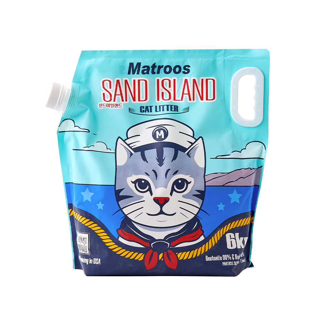 마도로스펫 샌드아일랜드 6kg 2개 벤토나이트 고양이 모래