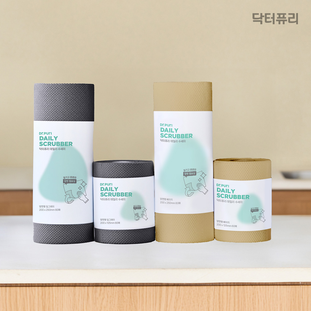 [극세사행주 증정] 닥터퓨리 스트롱 데일리수세미 60매 x 2입 대형 - 상세 이미지 2