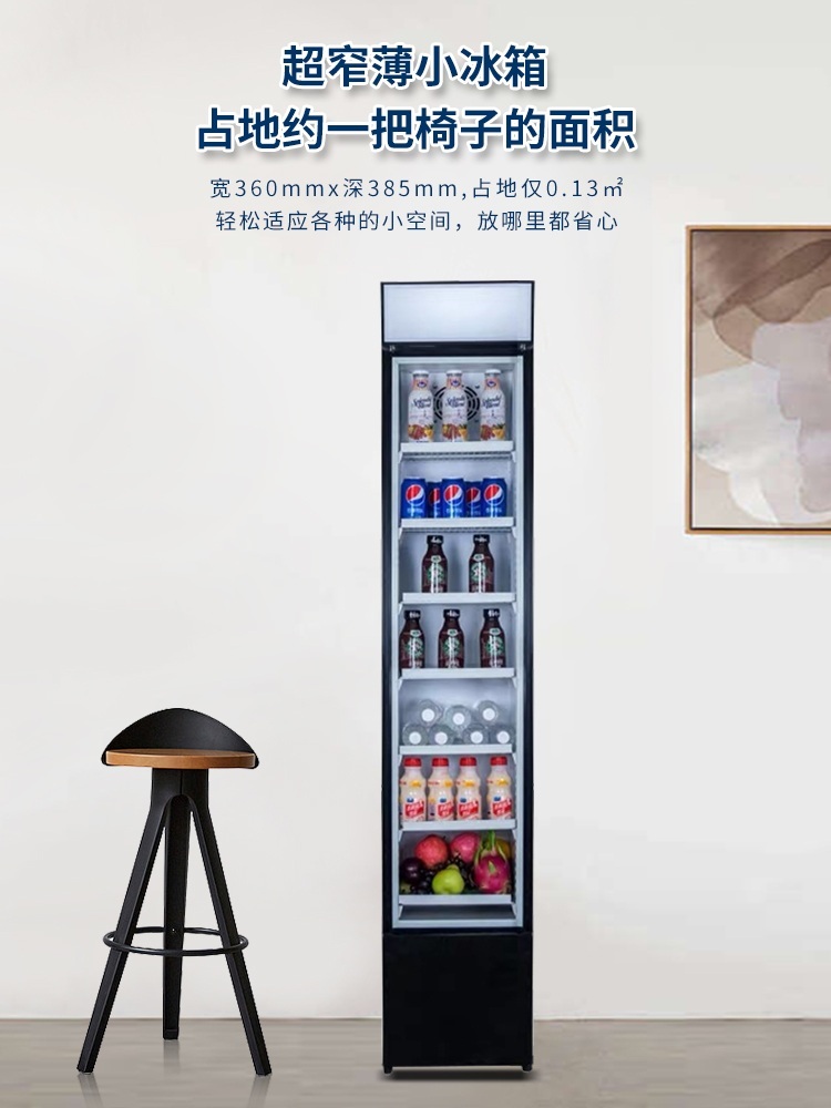 업소용 주류냉장고 소주 슬림 탕비실 휴게실 폭좁은 디피 제트 미니스타일+25L-330x355x615mm - 상세 이미지 2
