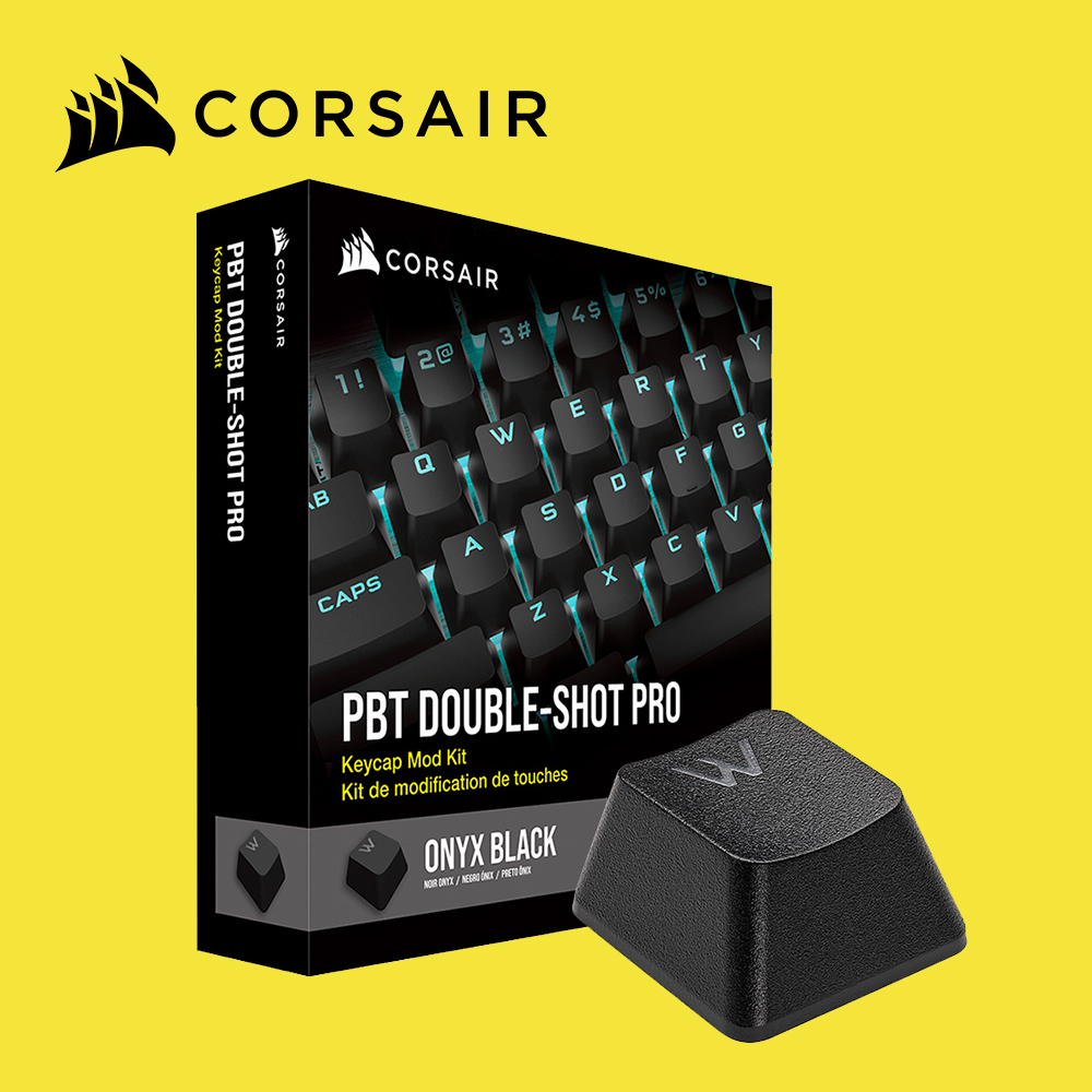 [국내정발] 커세어 PBT PRO 이중사출 키캡 한글판 블랙 - 상품 이미지