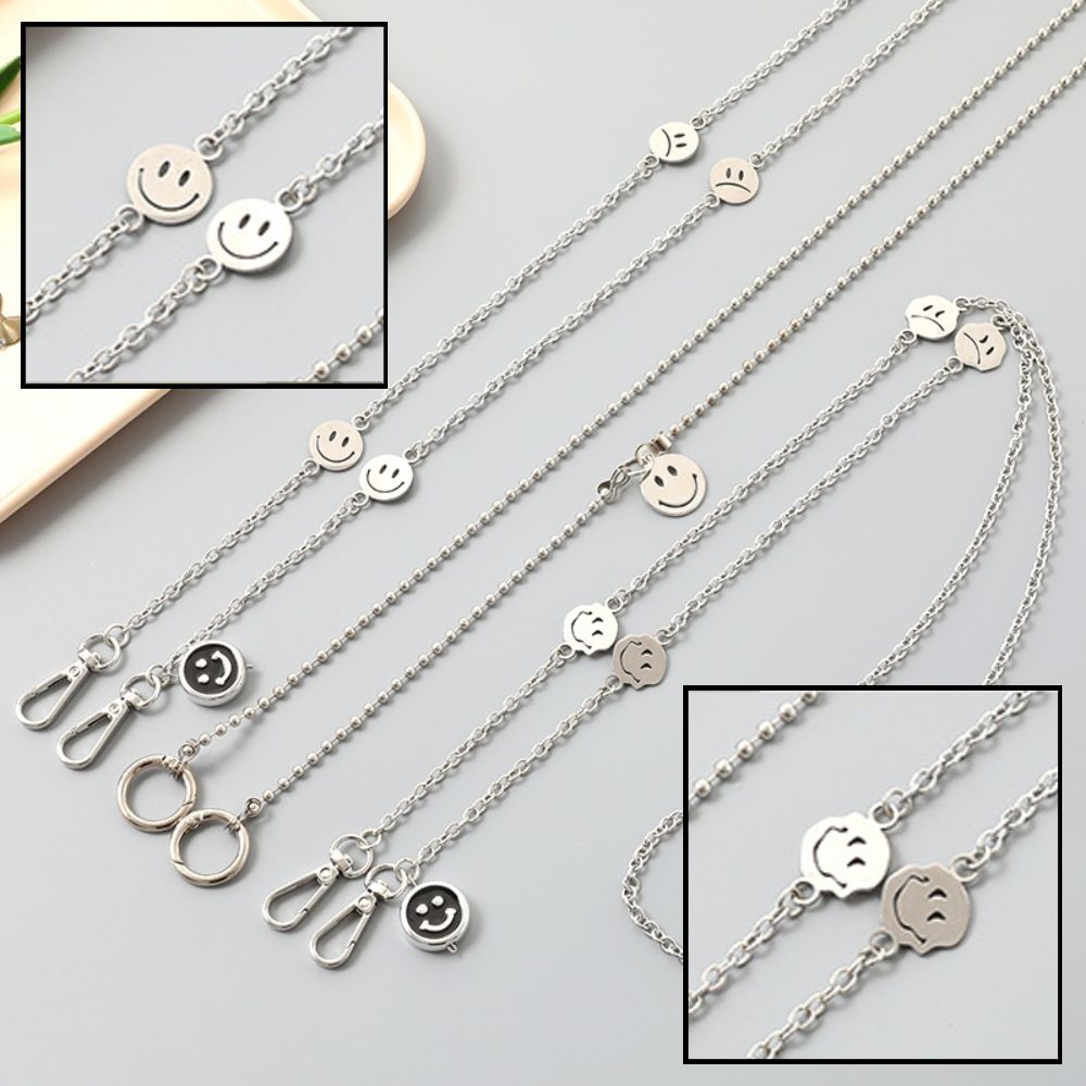 스마일 핸드폰 목걸이 스트랩 소매치기 도난방지 스트랩 폰 숄더 크로스 바디 스트랩