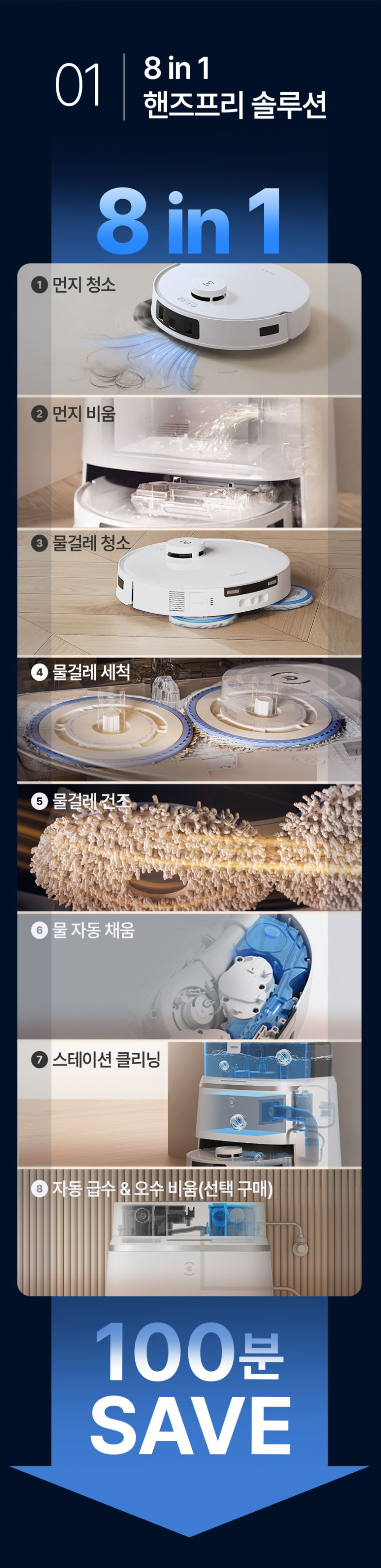 에코백스 T30 프로옴니 물걸레로봇청소기 에코벡스 AI 올인원 로청 판매처 상세 정보 이미지 4