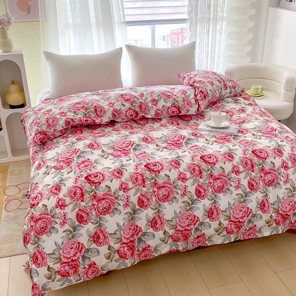 사계절 이불, 극세사 차렵이불, SS사이즈 이불,홑이불 꽃 스타일 이불 커버 150x200cm housse de couette 성인 어린이 방 침구 홈 침대 인쇄... 