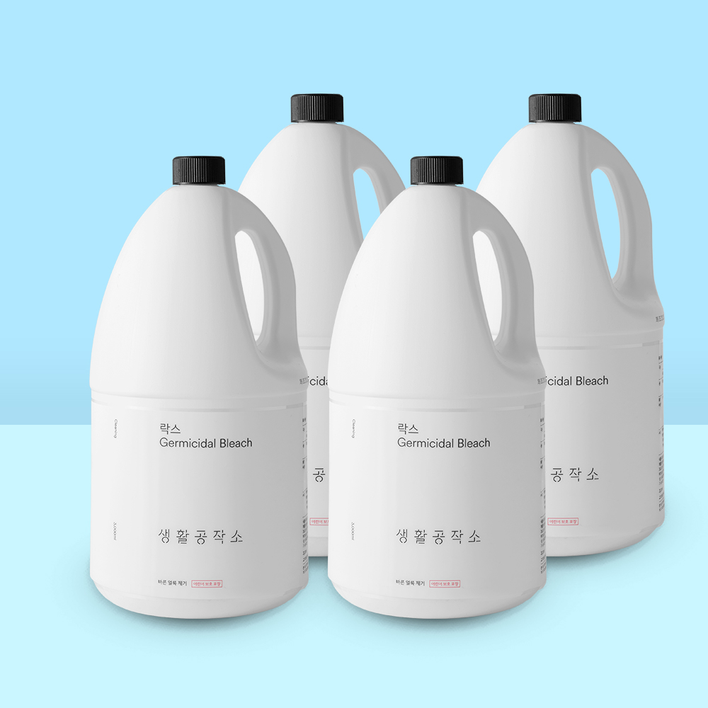 생활공작소 락스 살균소독제 화장실 청소락스 3L, 4개 제품 이미지