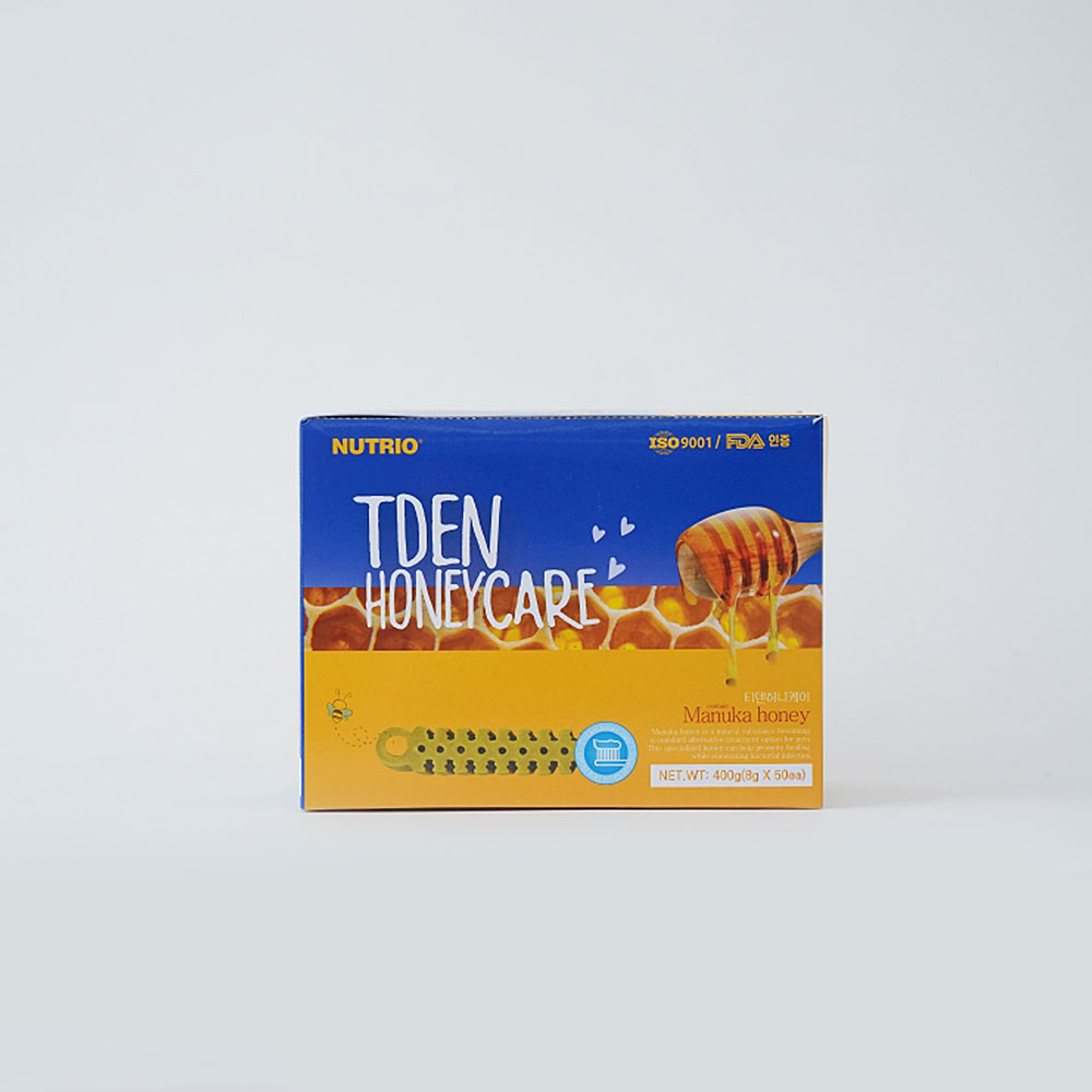 뉴트리오 티덴브러쉬 허니케어 덴탈껌 마누카꿀 400g 8g X 50봉 강아지간식 가수분해 개껌