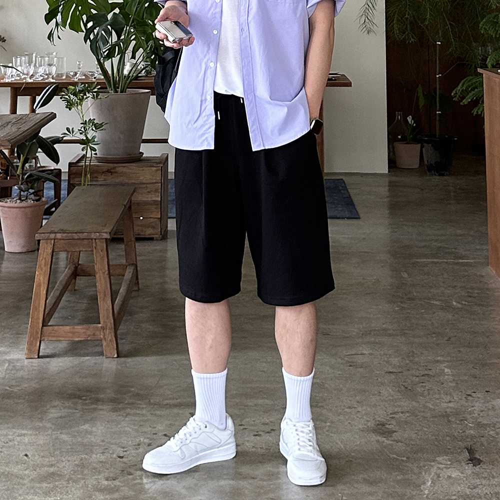 남자 버뮤다 반바지 밴딩 트레이닝 남자 반바지 남성 여름바지 - 상세 이미지 3