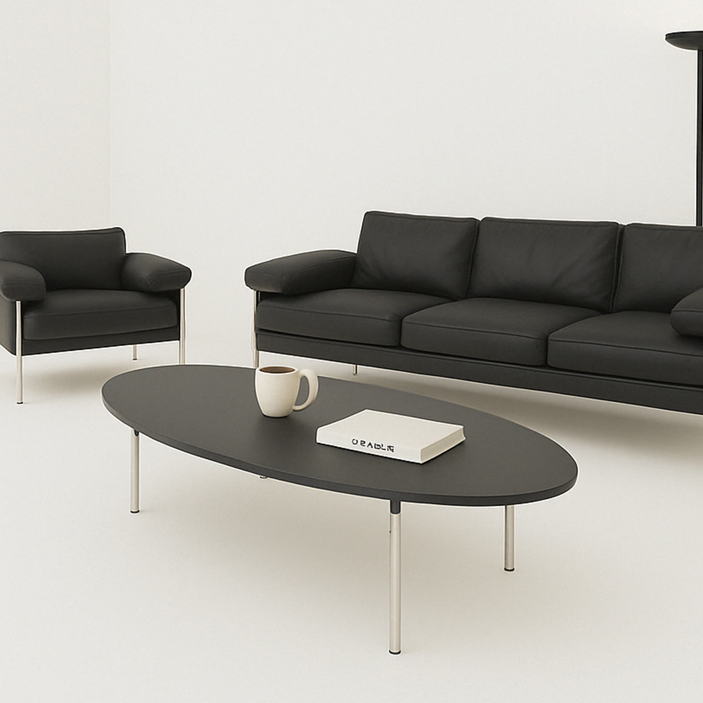 16피스 SFZZ 거실 소파 테이블 철제 인테리어 타원형 좌탁 낮은 탁자 티테이블