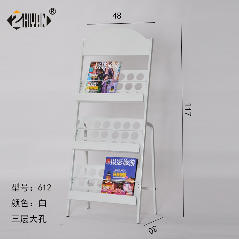 철제 매거진랙 홍보물 게시대 팜플렛 책자 스탠드 진열대 블랙 H30 (28cm) - 상세 이미지 5