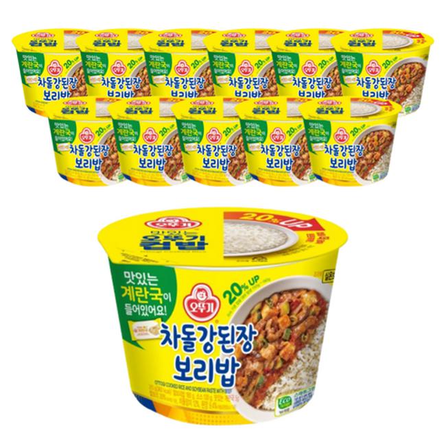 오뚜기 차돌강된장 보리밥 315g 12개 : 복댕이가족