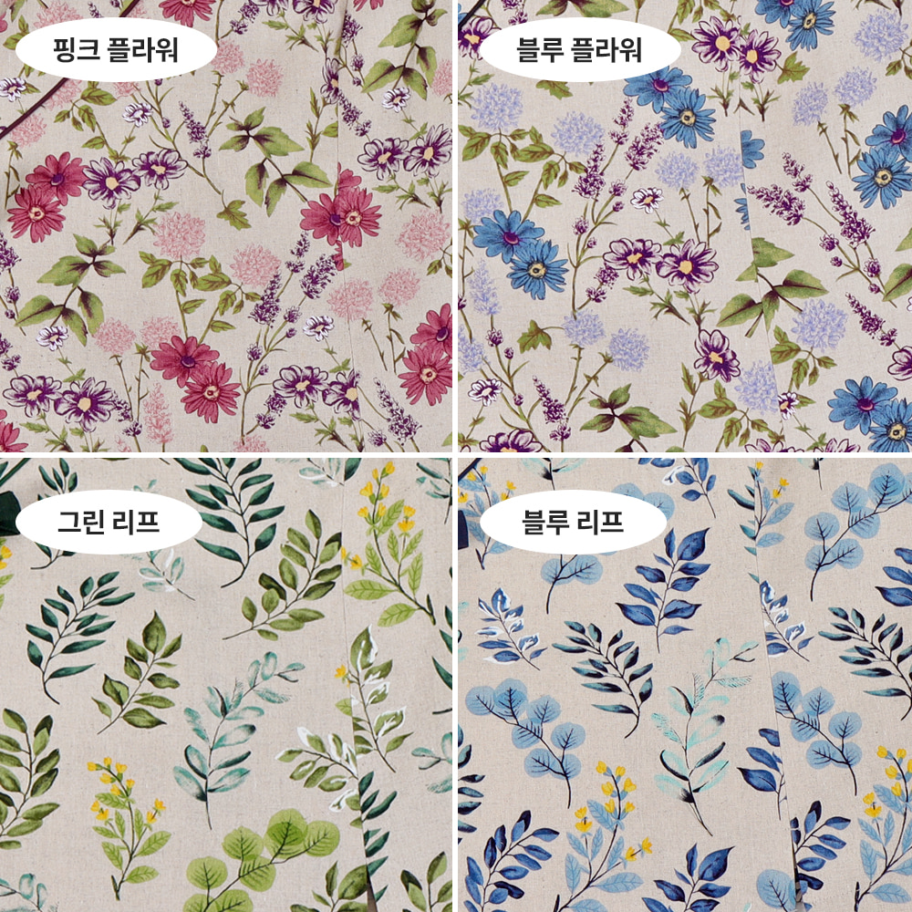 여자 플라워패턴 린넨 조끼 생활한복 단품 개량 3349 - 상세 이미지 2