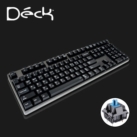 덱키보드 덱헤슘 라이트 풀배열 기계식키보드 블랙, 청축