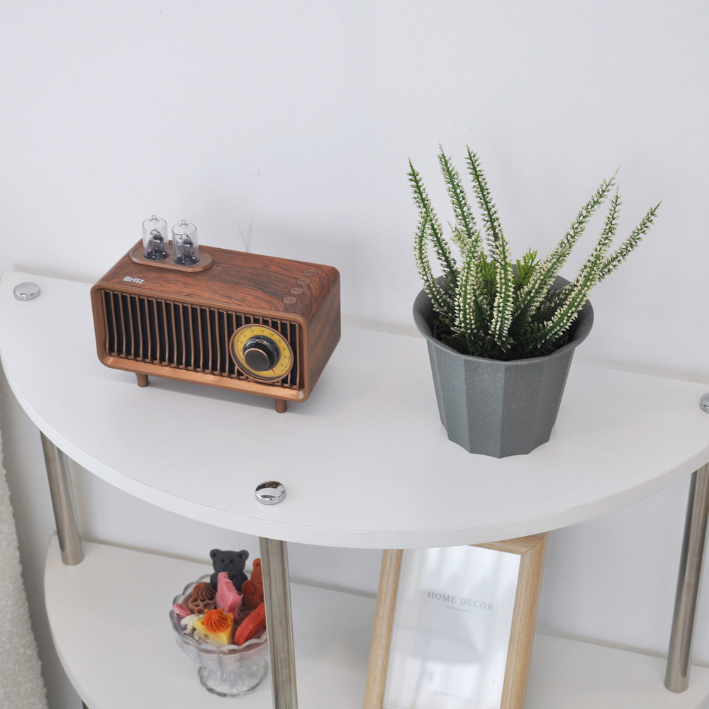 다용도 화이트 반달 2단 선반 거실 인테리어 사이드테이블