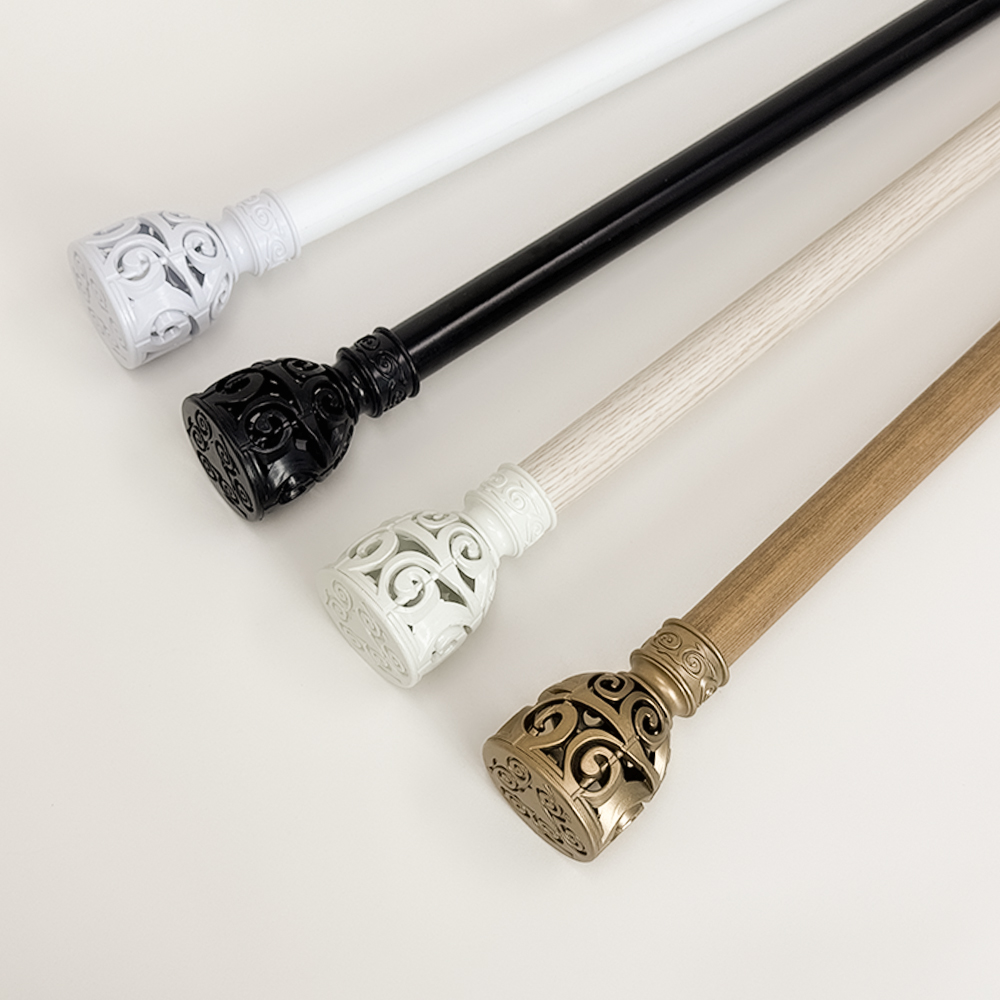 사라하우스 저소음 고급형 전착 커튼레일 화이트 4자(66~120cm)