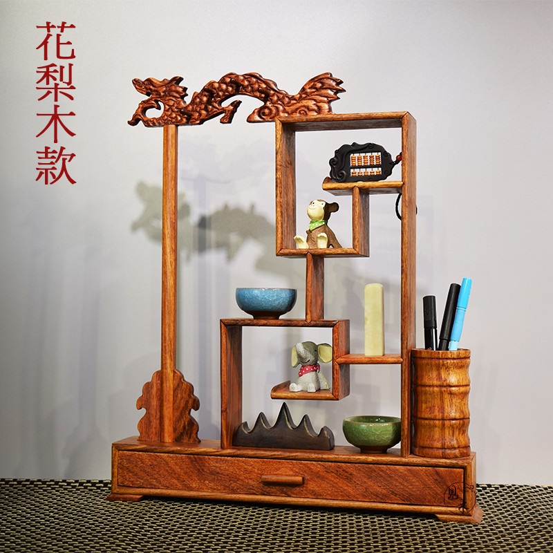 우드 붓거치대 화방 미술 받침대 붓걸이 브러시 행거 로즈우드 펜걸이 37x6x42cm - 상세 이미지 3