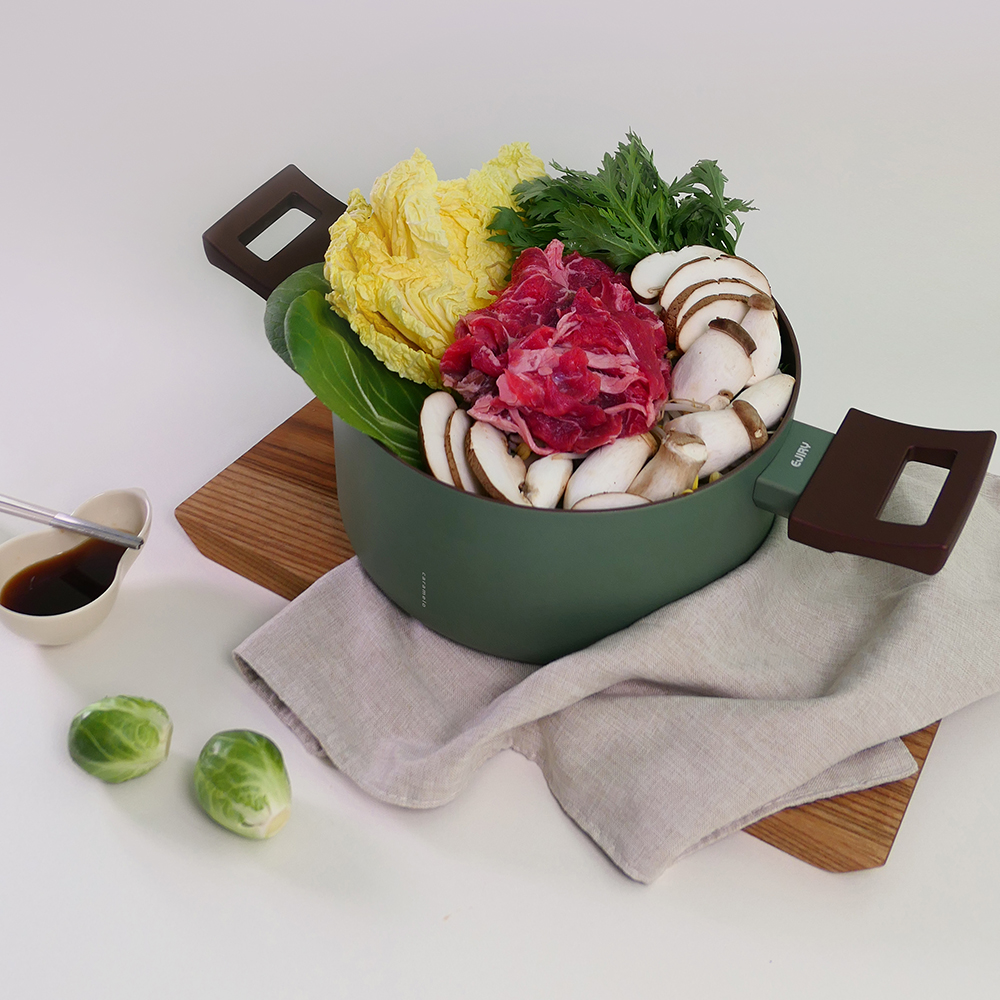 에지리 카라멜로 인덕션겸용 세라믹코팅 냄비 양수 20cm - 상세 이미지 3
