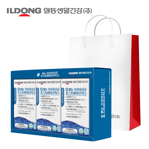 일동생활건강 쌀눈 모유유산균 포스트바이오틱스 선물세트 3박스 쇼핑백포함