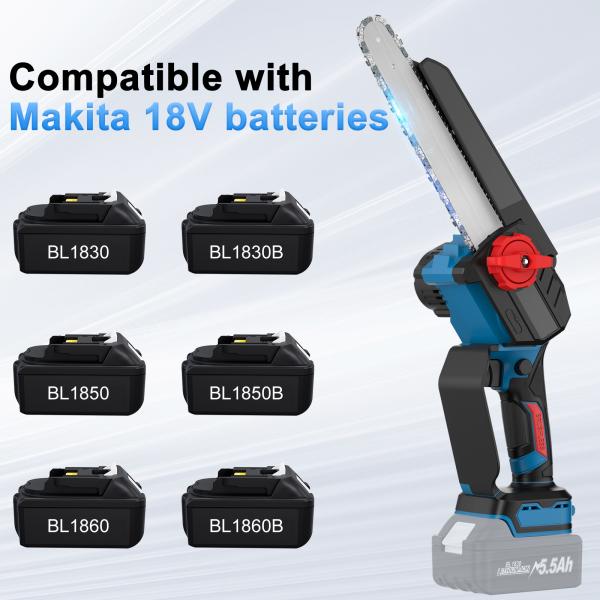 Makita 18V 배터리 용 무선 전기 전기 톱 휴대용 휴대용 충전식 로깅 정원 목공 절단 전동 공구 : 오토명가텍