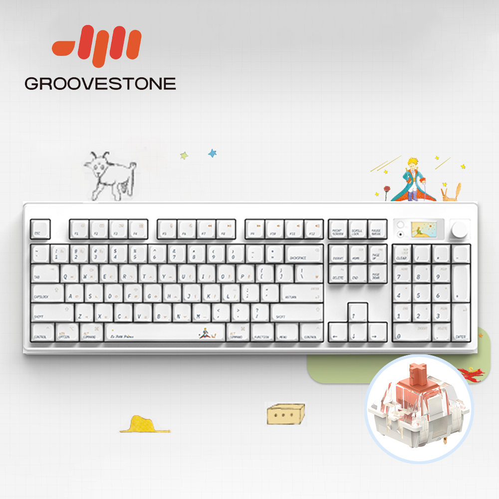 엠스톤 그루브스톤 GS104R 무선키보드 어린왕자GA, 저소음하늬축
