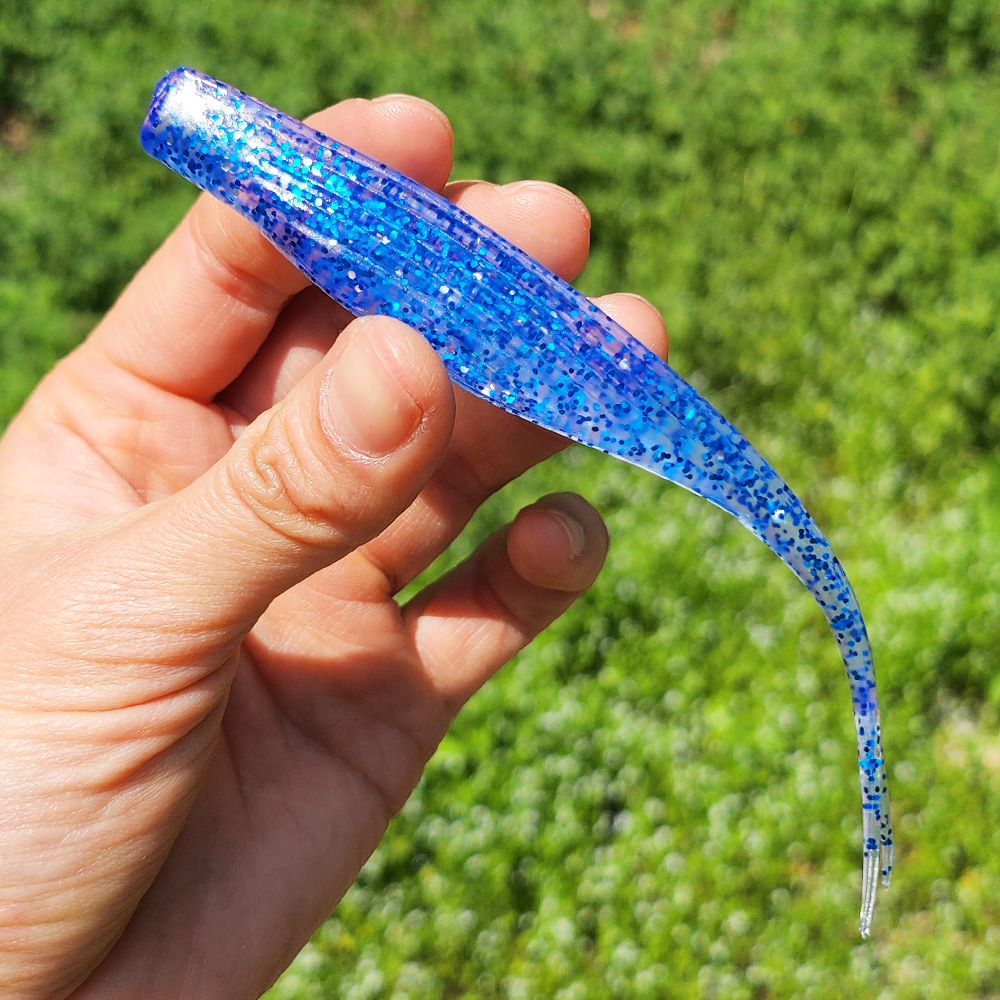 이오스컴퍼니 케이무라베이트 광어다운샷웜 SB 클리어블루, 12.7cm(5인치) - 상품 이미지