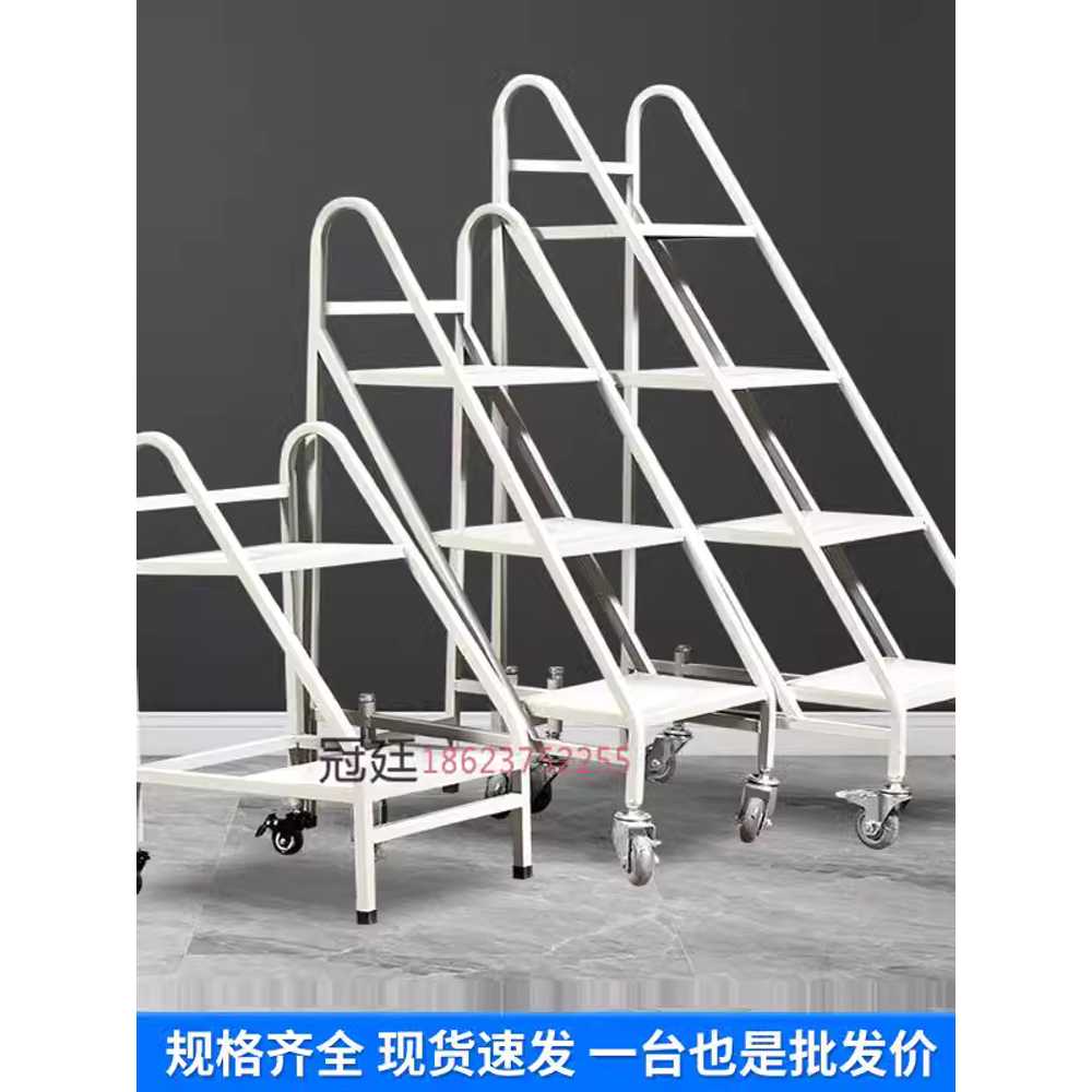 이동식 북카트 철제 도서관 서점 정리 수납 선반 트레이 2단 플랫 - 상세 이미지 3