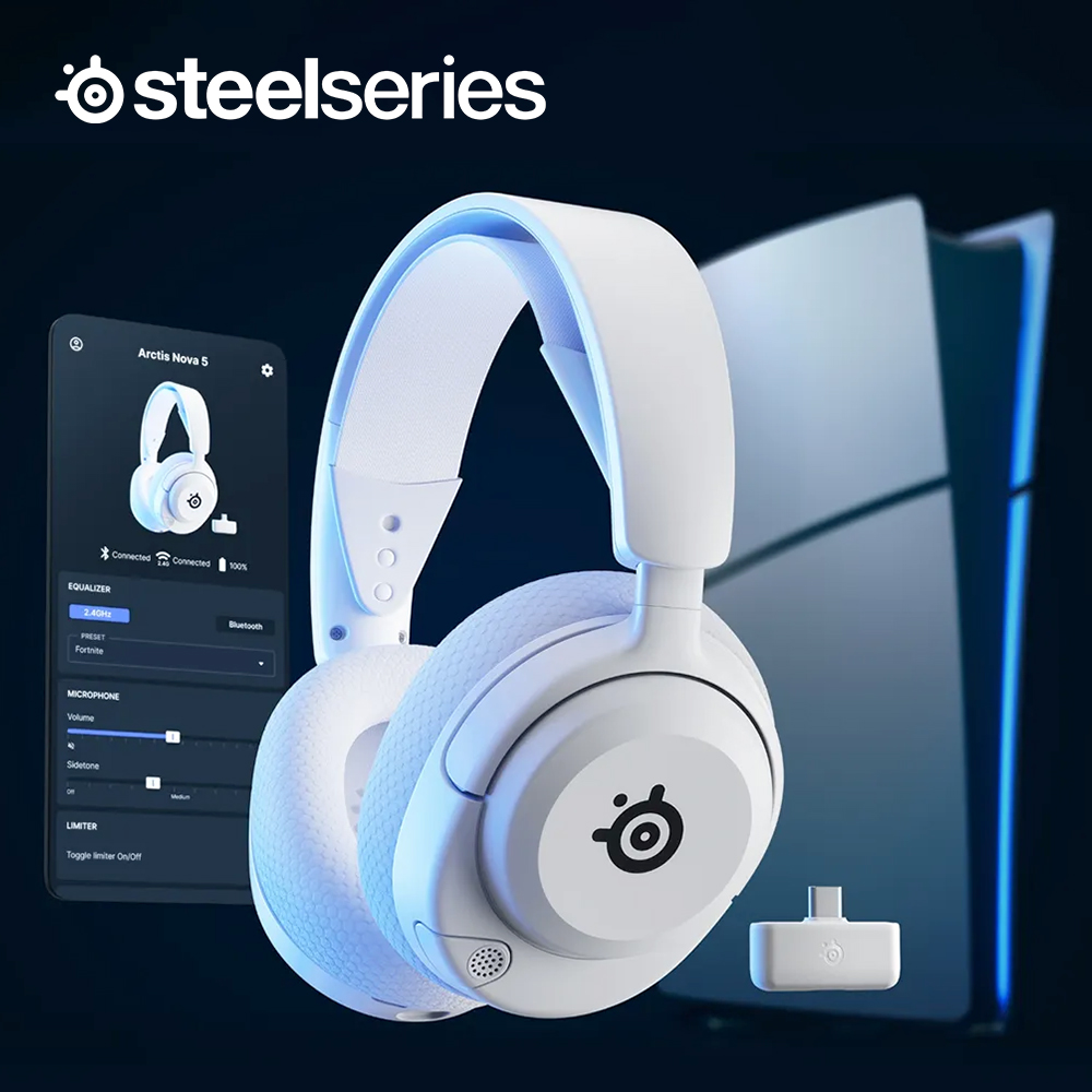 [국내정발] 스틸시리즈 아크티스 노바 5 무선헤드셋 화이트 (5P 플스)