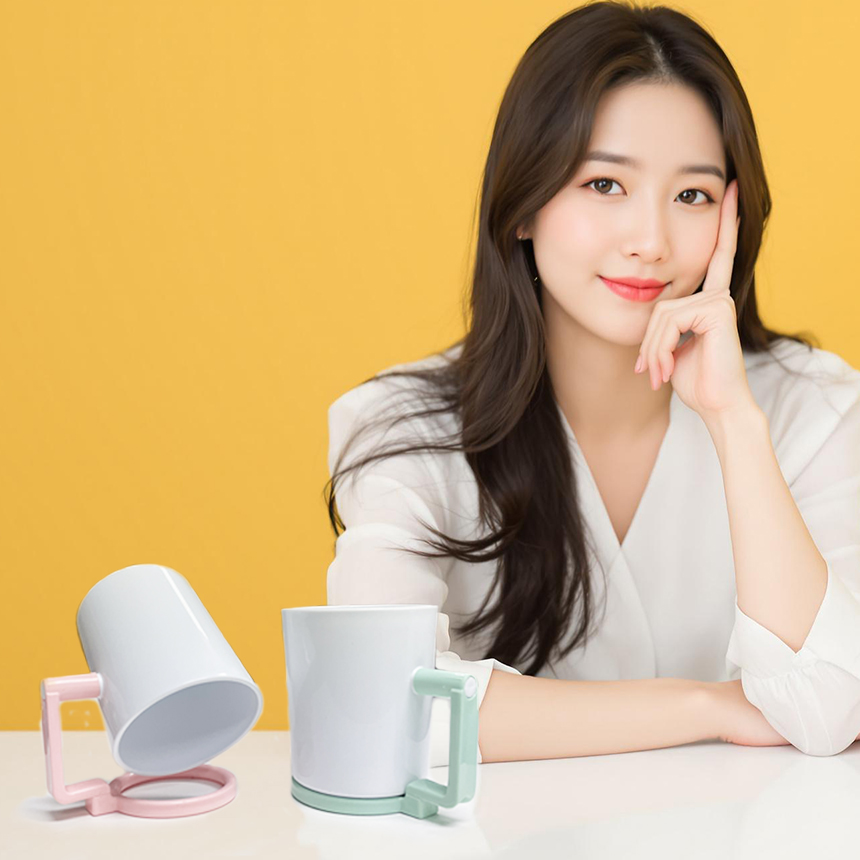 거꾸로 회전 양치컵 물때없는 KC인증 직장인 사무실 어린이 초등 양치컵 (1+1) - 상세 이미지 4