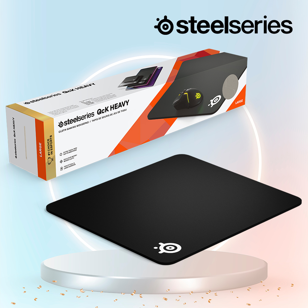 [국내정발] 스틸시리즈 QCK HEAVY 퀵헤비 게이밍 마우스패드 블랙, L