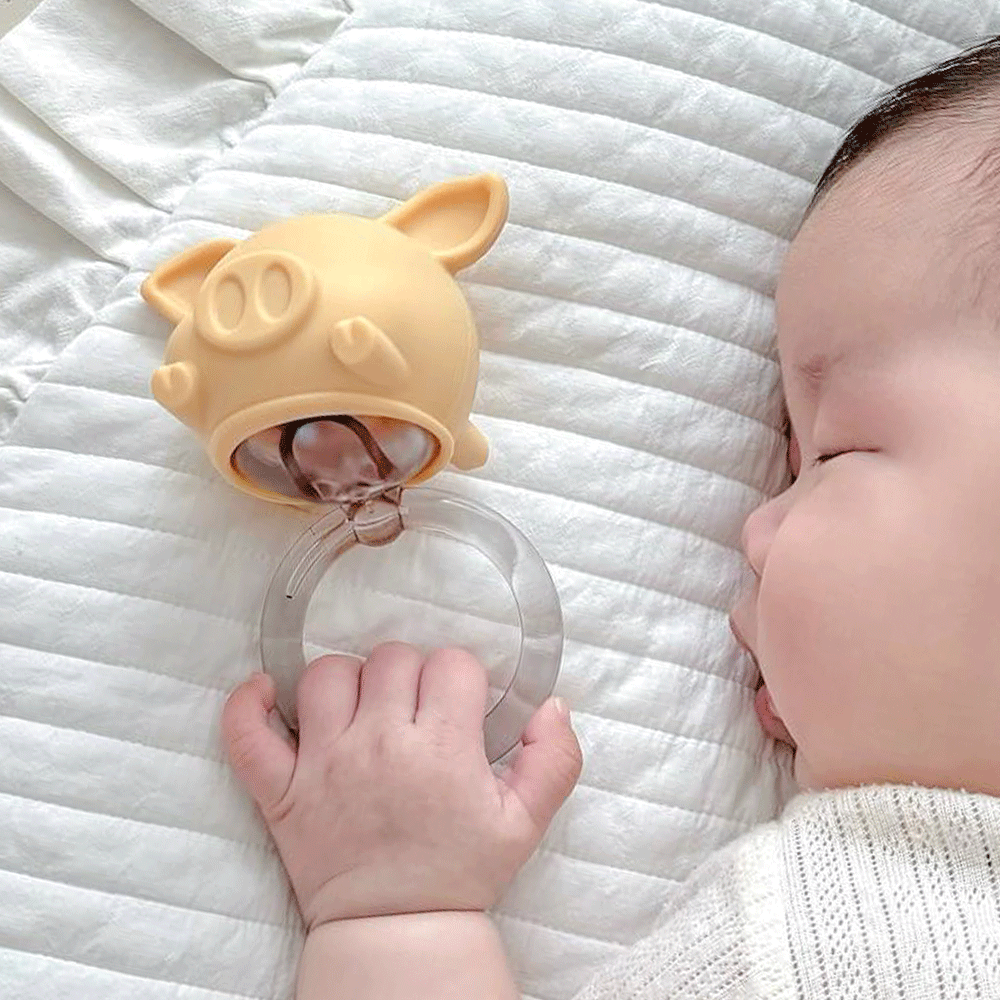 꼬꼬노리 쿠비 딸랑이 치발기 국산 열탕소독 실리콘 오감발달 신생아 장난감 아기 백일 선물