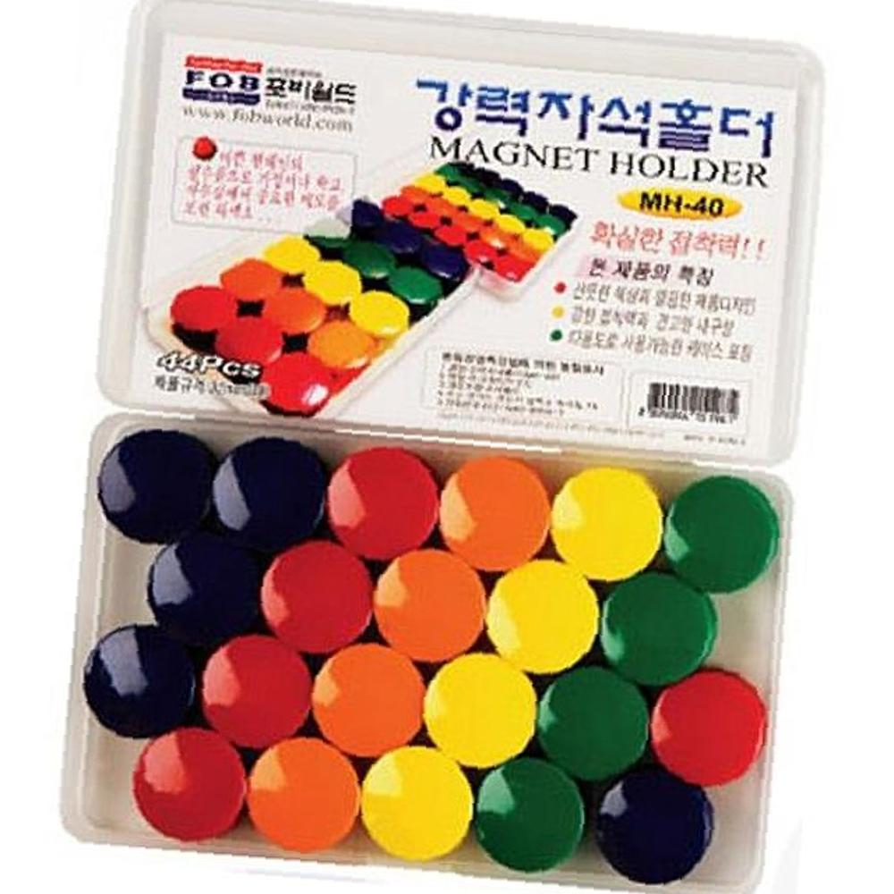 문구 칼라자석 44개 포비월드 자석 MH-40 대3.2cm -43951 : 더몰스