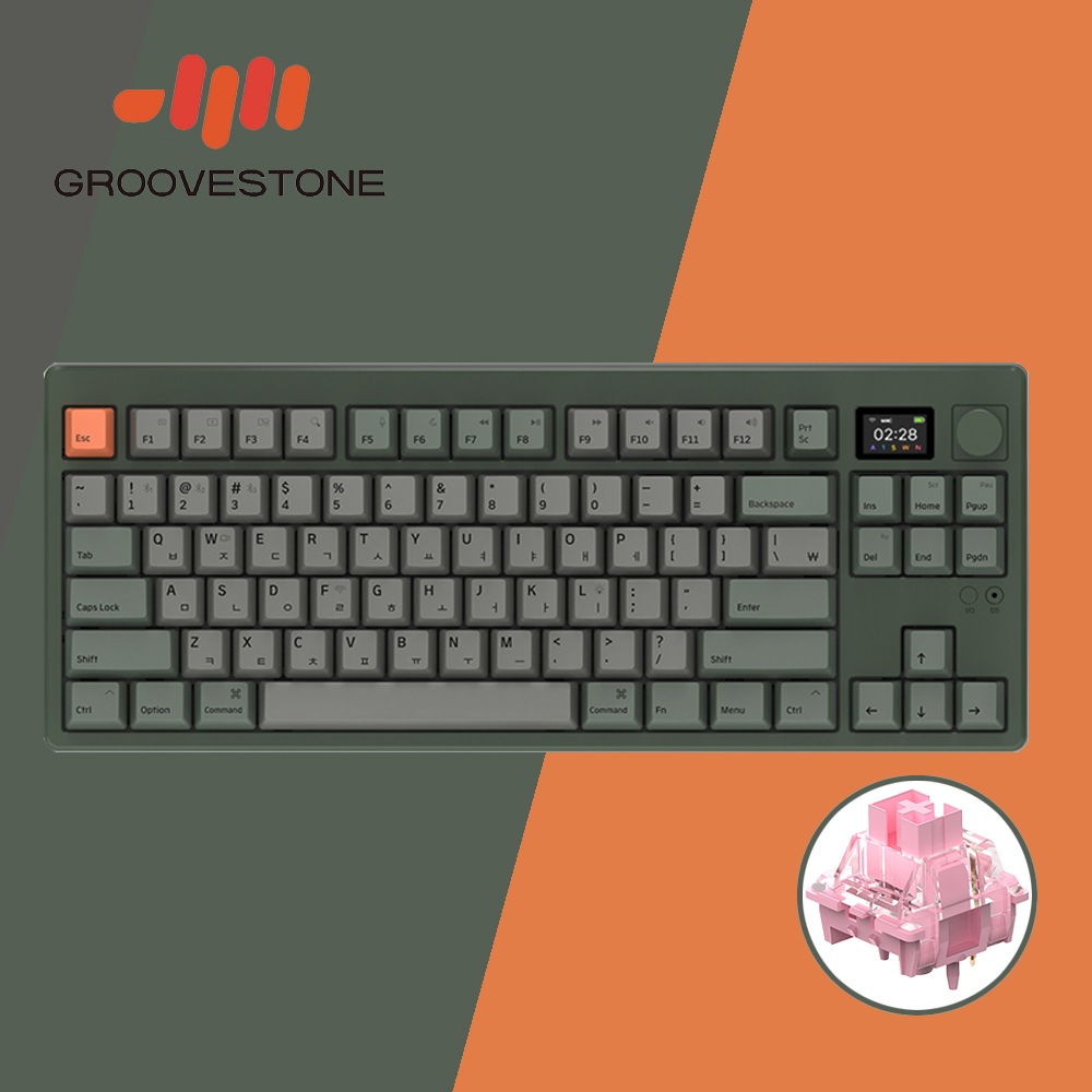 엠스톤 그루브스톤 GS85 무선키보드 아미, 하늬축