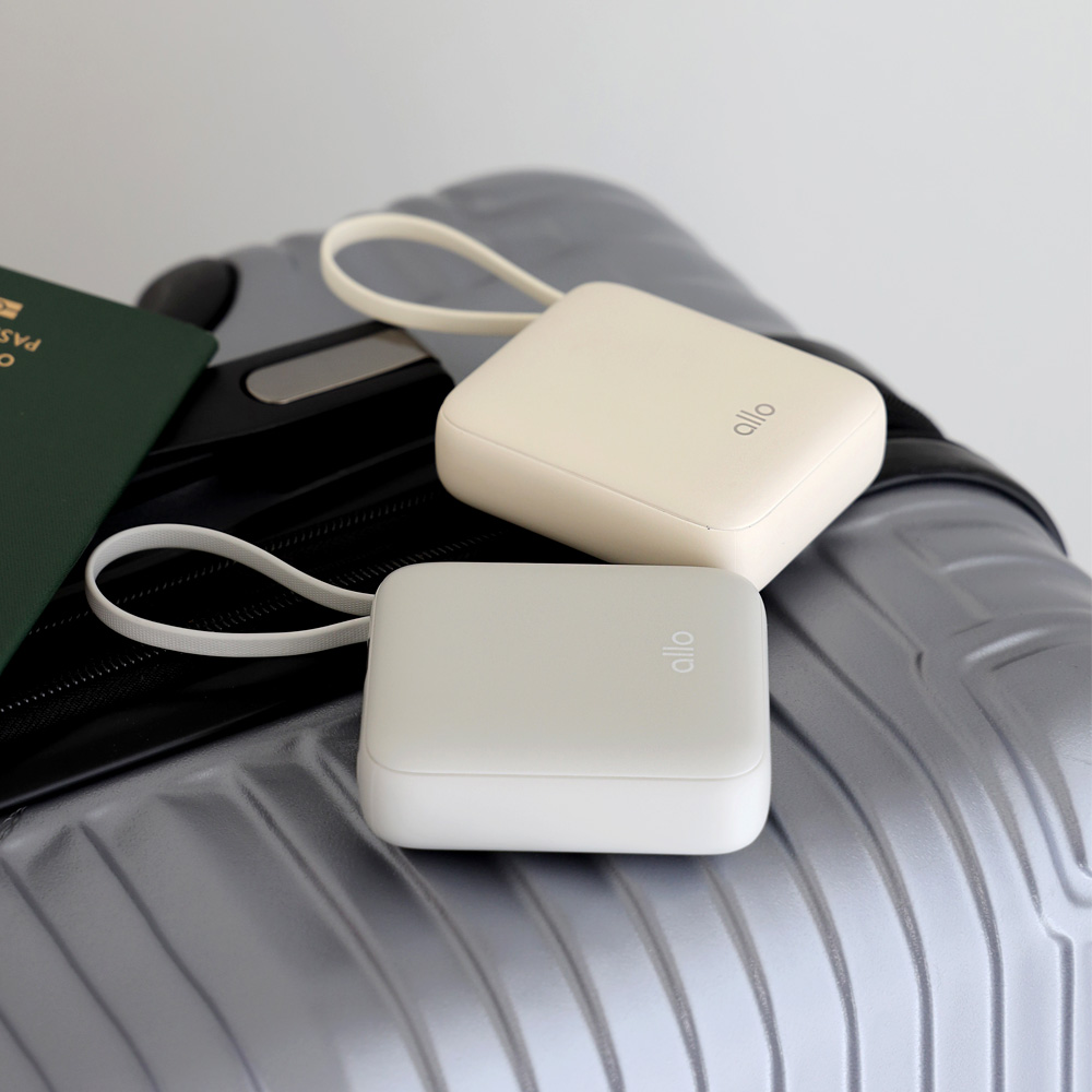 알로코리아 35W 큐브 미니 초고속충전 케이블 일체형 C타입 보조배터리 10000mAh, 웜그레이 - 상세 이미지 5