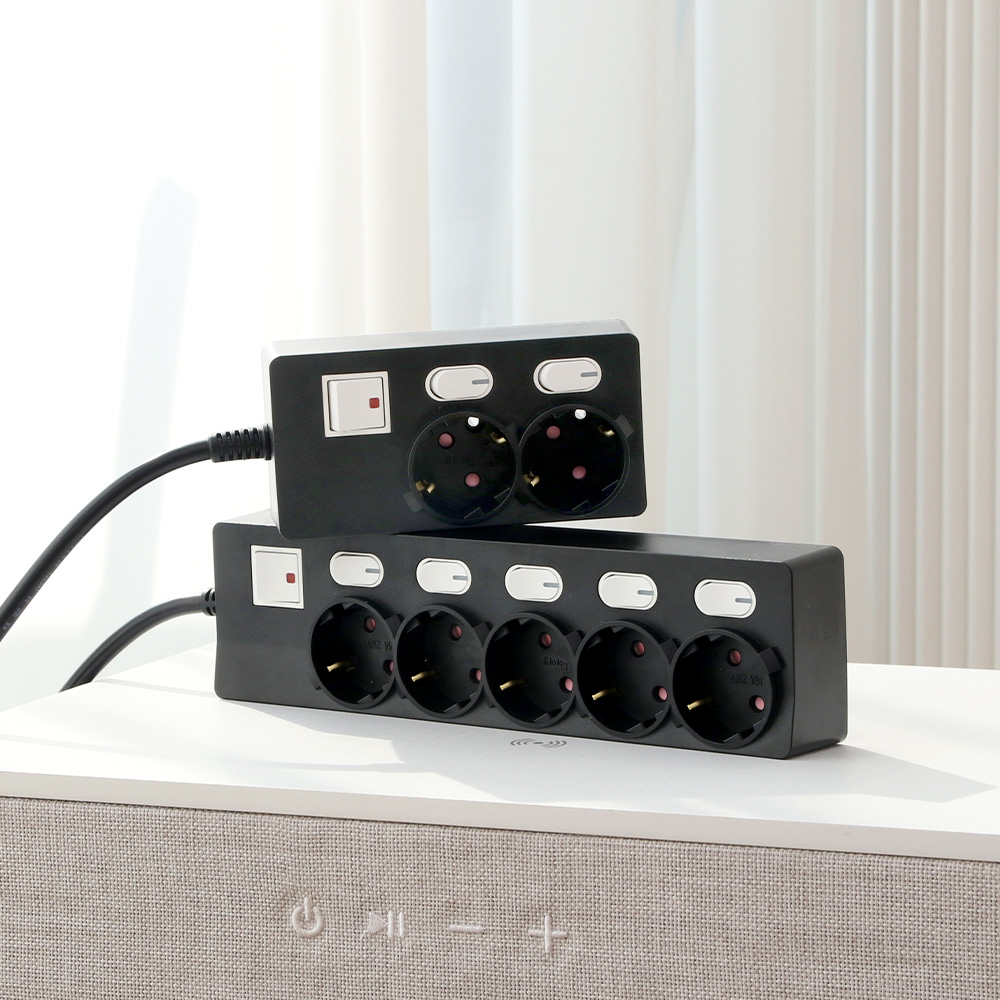 아이정 국산 멀티탭 화재 안전 접지 난연소재 16A 메인 개별 4구 1.5M 멀티 콘센트