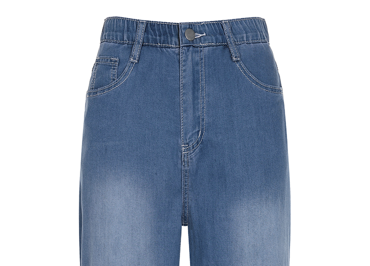 [S-XL, 기본 기장, 롱 기장 선택 가능] 예시카 쿨 텐셀 히든 밴딩 세미 와이드 핏 데님 팬츠 YJ4DP321 - 상세 이미지 4