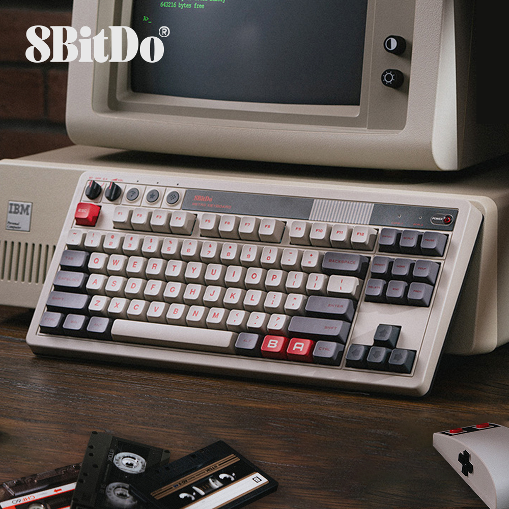 [국내정발] 8bitdo키보드 레트로 무선 8비트 8비토 +패드 N 한글 백축V2