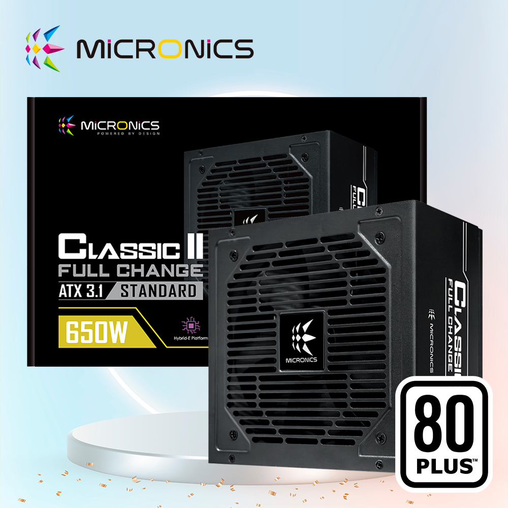 마이크로닉스 650W Classic ii 풀체인지 80PLUS 스탠다드 컴퓨터 파워 서플라이 블랙 - 상품 이미지