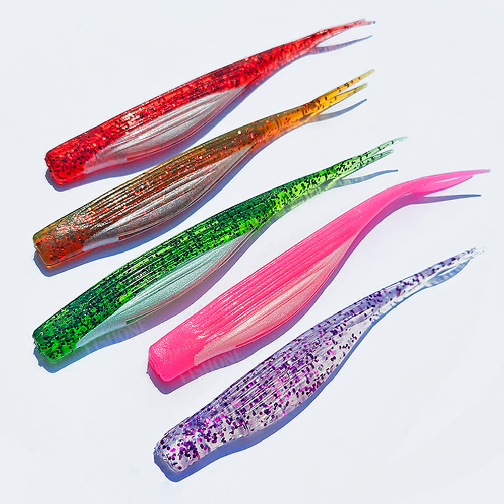 이오스컴퍼니 케이무라베이트 광어다운샷웜 SR 클리어레드, 12.7cm(5인치) - 상세 이미지 5