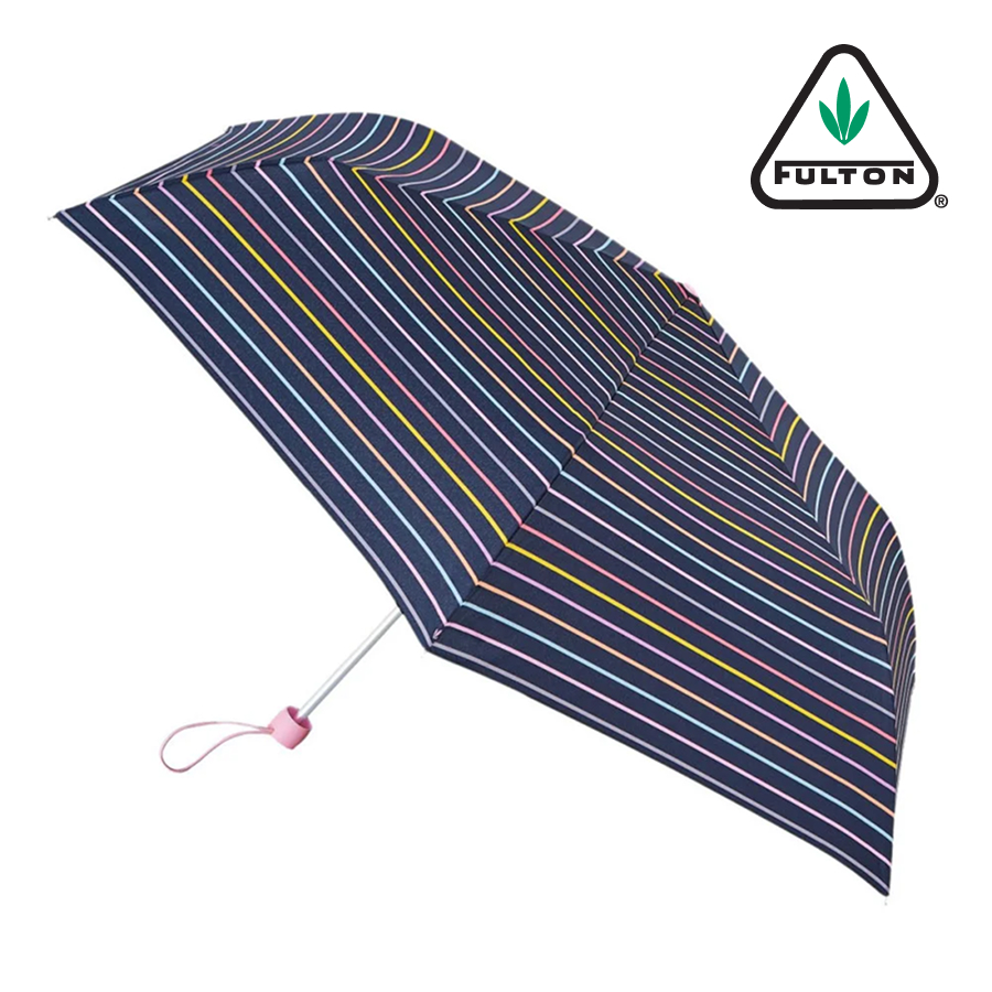 슈퍼슬림-2 레인보우 핀스트라이프 여성 수동 3단 우산 22cm 158g - 상품 이미지