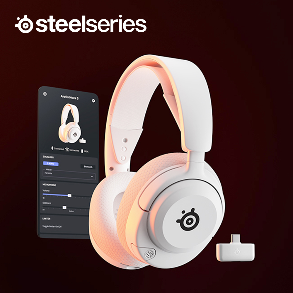 [국내정발] 스틸시리즈 아크티스 노바 5 무선헤드셋 화이트