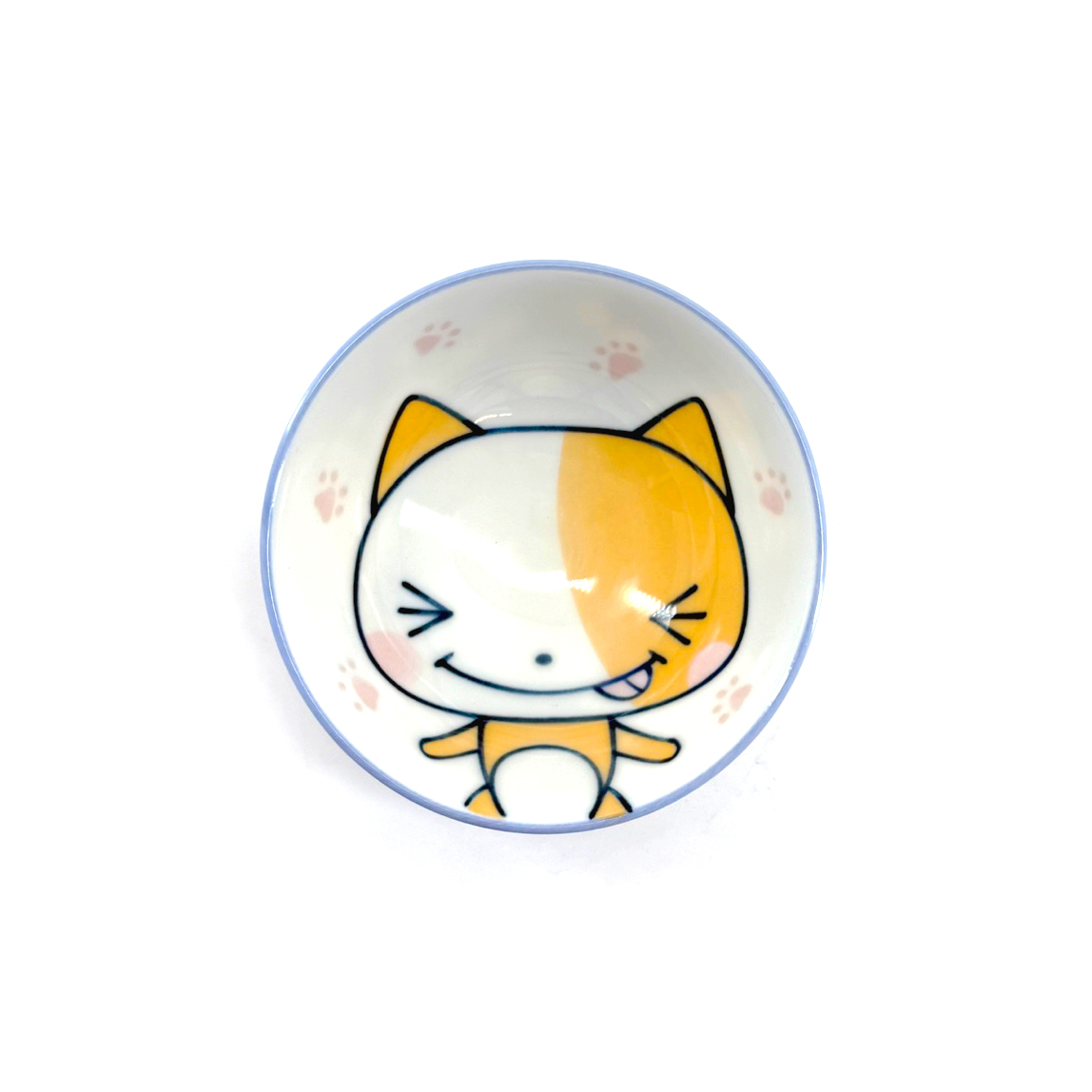 찡긋고양이 캐릭터 다이어트 저용량 도자기공기 (일본수입) - 상품 이미지