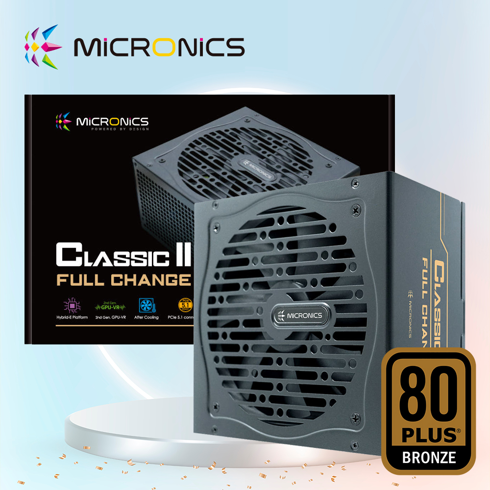마이크로닉스 500W Classic ii 풀체인지 80PLUS 브론즈 컴퓨터 파워 서플라이 블랙 - 상품 이미지