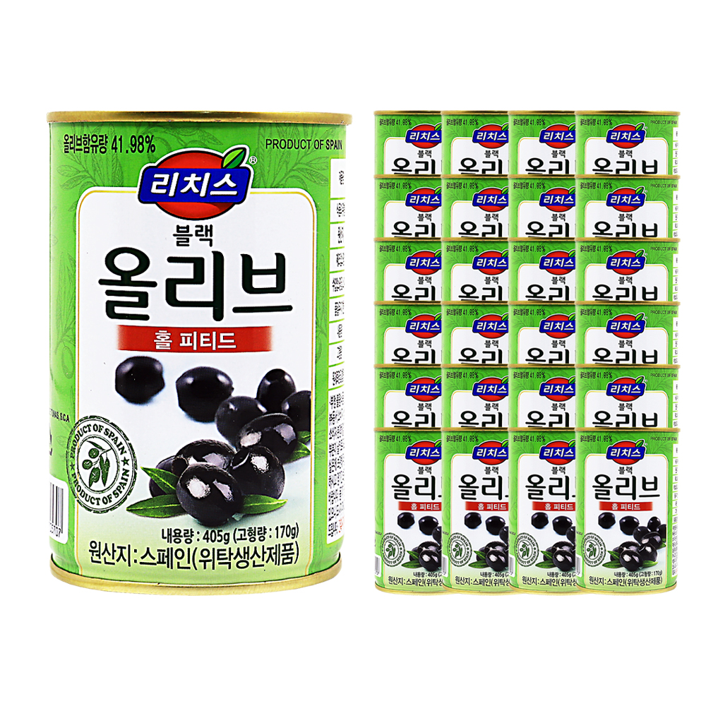 리치스 블랙올리브 홀 405g 한박스 (405g x 24ea) _박스단위출고 : 데이올푸드
