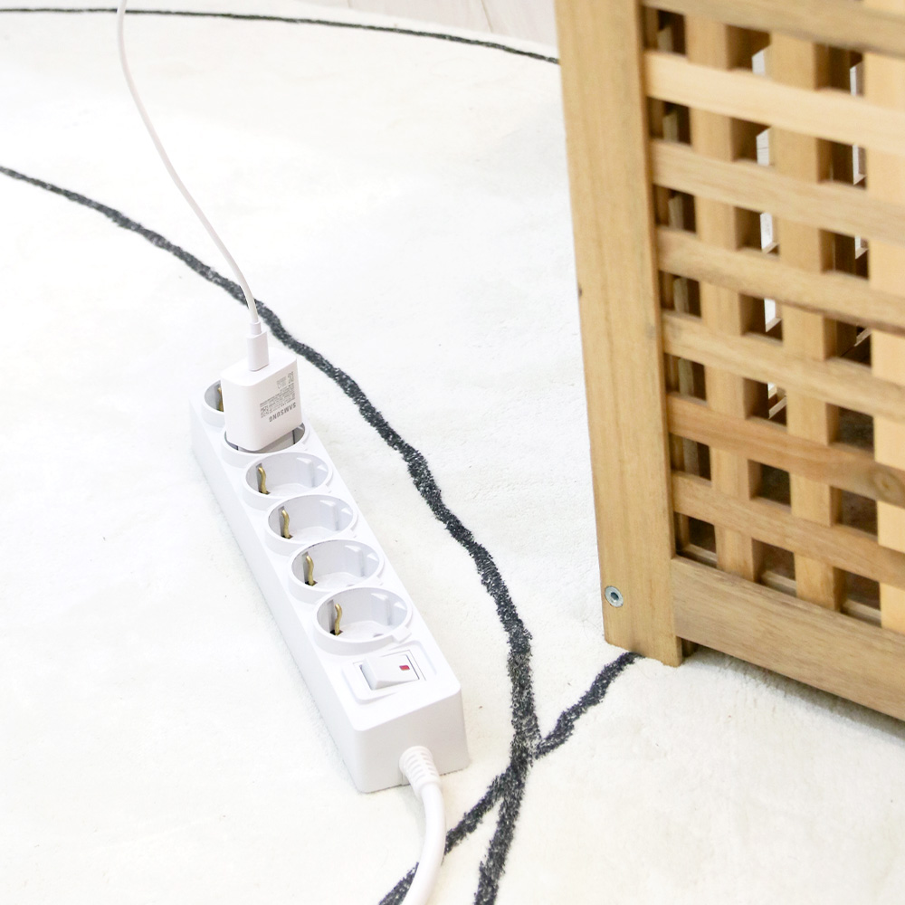 아이정 국산 멀티탭 화재 안전 접지 난연소재 16A 메인 개별 4구 1.5M 멀티 콘센트