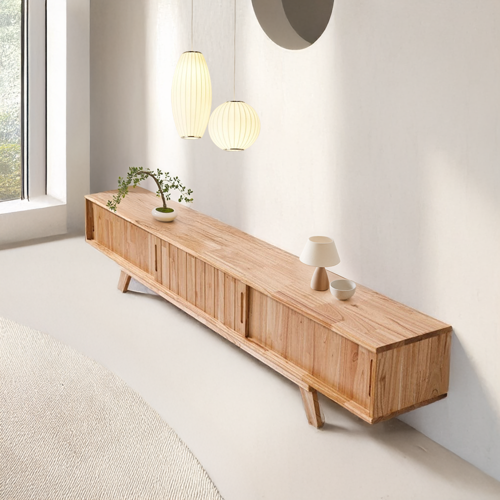 포레 북유럽원목 75인치 85인치 티비장 낮은 tv다이서랍장