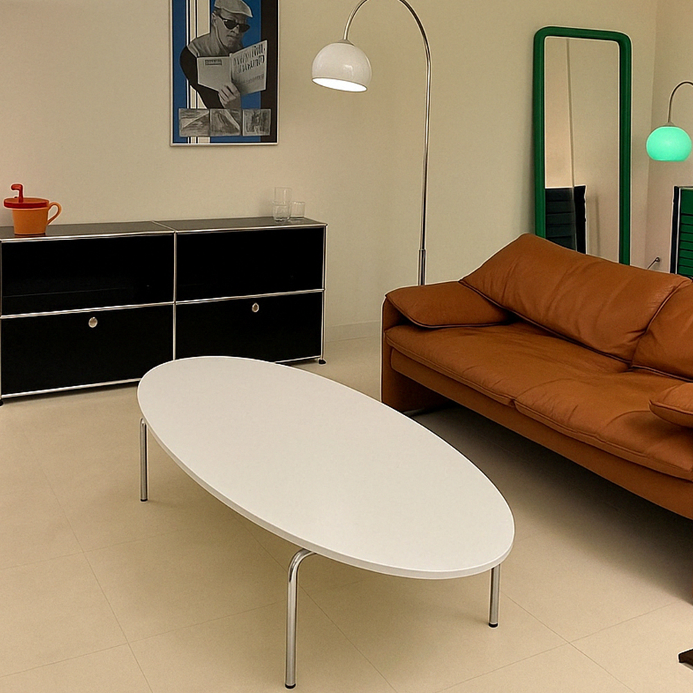 16피스 SFZZ 거실 소파 테이블 철제 인테리어 타원형 좌탁 낮은 탁자 티테이블