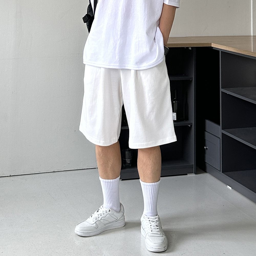 남자 버뮤다 반바지 밴딩 트레이닝 남자 반바지 남성 여름바지 - 상품 이미지