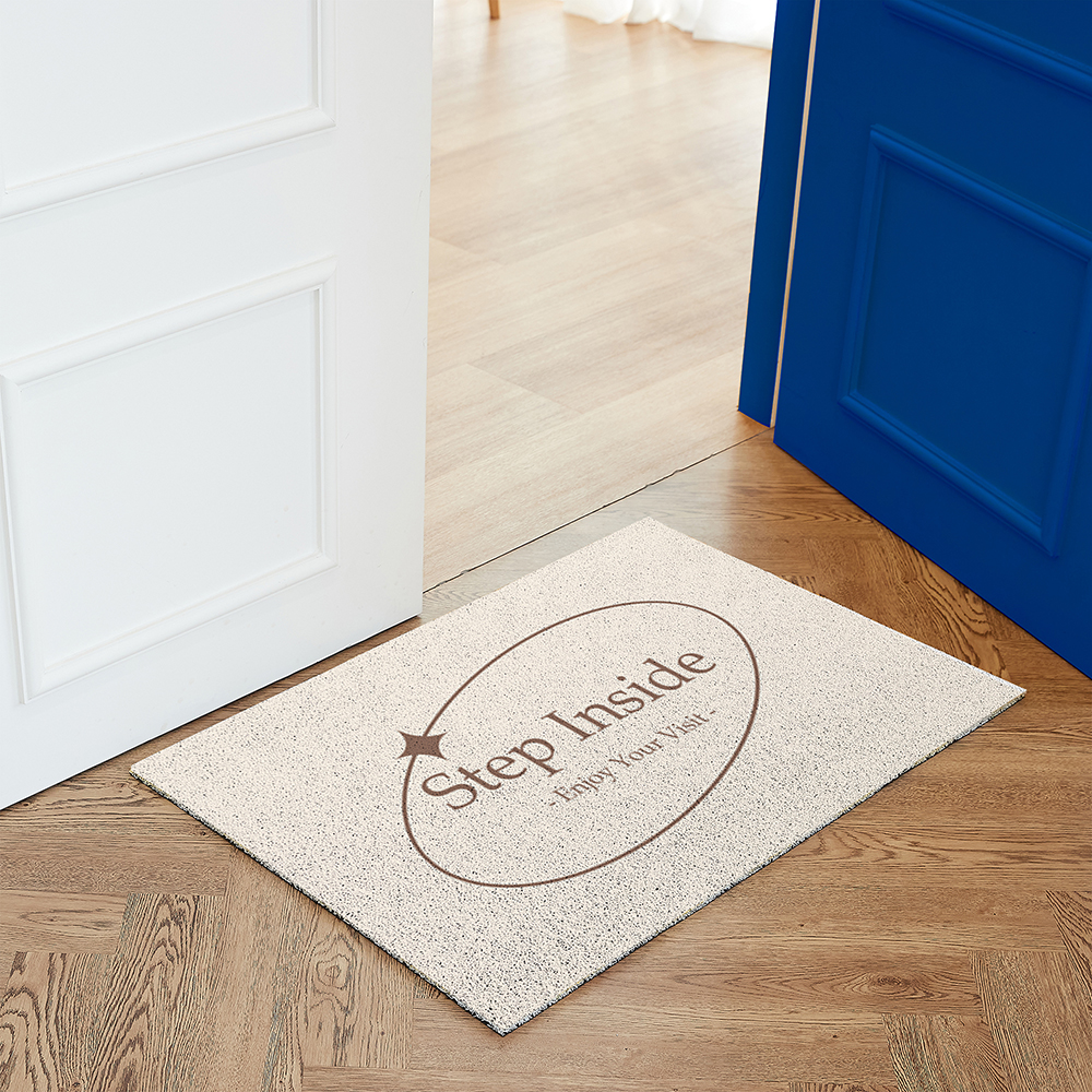 사장님매트 발매트 SI01 어서오세요 그린 매장 입구 현관 웰컴 코일매트 90x60cm - 상세 이미지 4